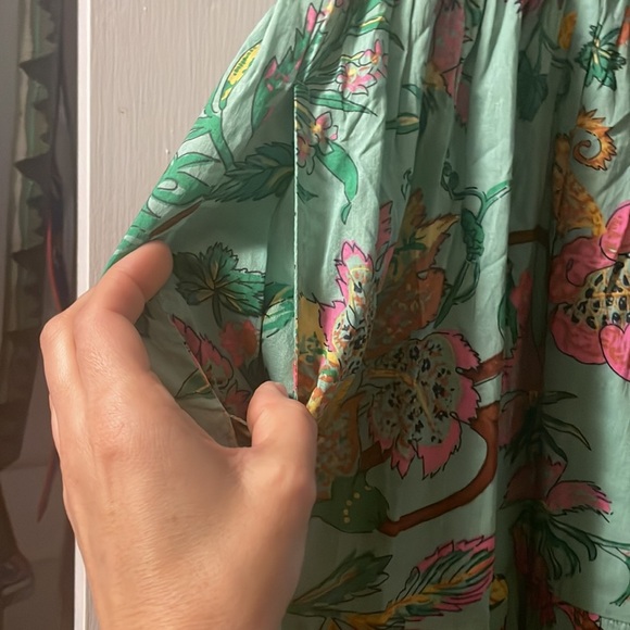 BNWT HOUSE OF HARLOW green floral mini dress size S - Picture 5 of 11